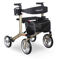 NEW MobilityPlus+ Deluxe Rollator 2.0 Ultra-Light Folding Walker with Seat