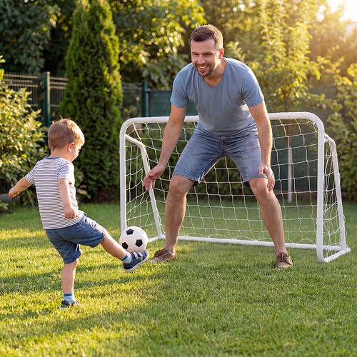 Backyard kids soccer - soccer, goal