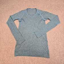 Lululemon Shirt Women 2XSMALL Green Activewear Gym Training long Sleeve Size 2XS