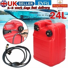 24L Outboard Fuel Tank with Gauge and Fuel Line Hose for Yamaha Outboard Motor