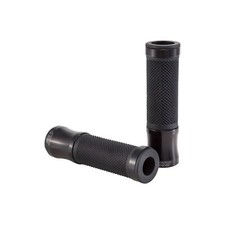 SIP Style Aluminum 128mm Ø22/24mm Shiny Black Rubber Grips for Vespa GTS