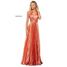 Sherri Hill Metallic Coral