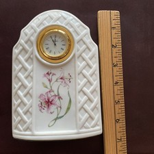 Belleek Country Trellis Clock Tiger Lilies Clock - Not Running