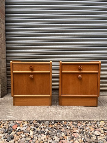 Pair vintage bedside - of,