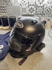 ARAI REBEL - MOTORCYCLE HELMET - Satin BLACK Large With Packtalk With Bag