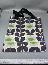 ORLA KIELY for TESCO SHOPPING TOTE BAG NAVY STEM & FLOWER PRINT BNWT NEW