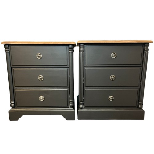 Refinished black bedside - black,