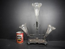 JD & Sons silverplate & Etched