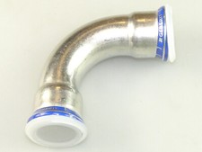 GEBERIT MAPRESS STAINLESS STEEL PRESS FITTING BOW 28MM - 54mm 90° + 45° FITTING