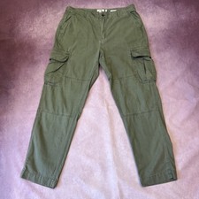 MANTARAY Khaki Cargo Pants – Straight Leg – 100% Organic Cotton – 38” Long