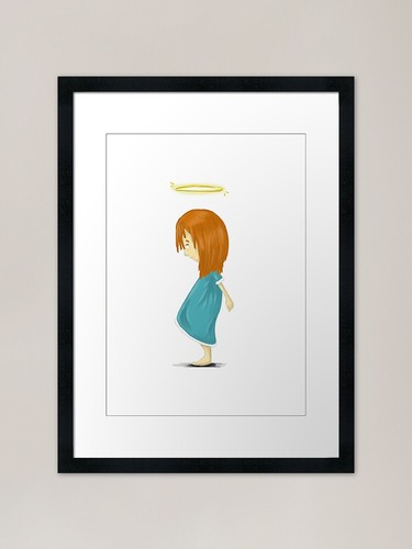 Angel girl tee framed art - -,