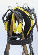 PVC / BIOTHATNE TIE DOWN DRIVING HARNESS BLACK/YELLOW COLOR IN ALL SIZES