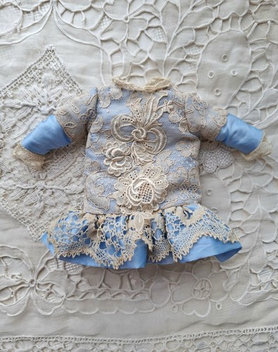 Beautiful blue silk - silk, dress