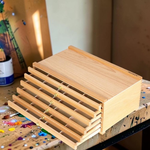 Artist storage box wooden - artist,