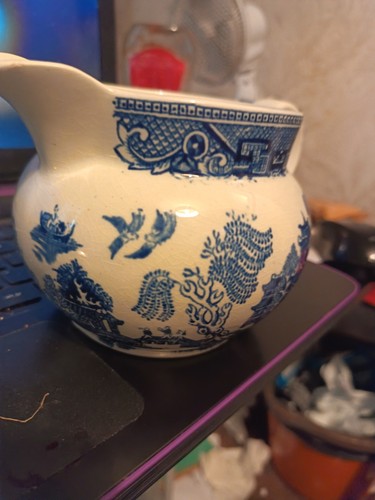 Willow pattern with begonia - willow, begonia's