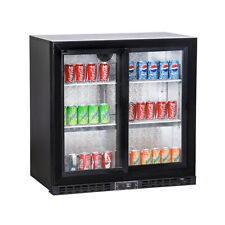 2 SLIDING GLASS DOOR UNDERCOUNTER DISPLAY FRIDGE BAR COOLER £495 DELIVERED FREE!
