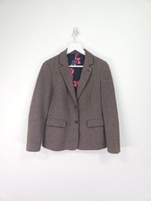 Joules Agatha Jacket Size 12 Brown Herringbone Blazer Hacking Donegal Country