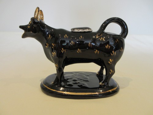 Black cow milk jug creamer - black, jug/creamer