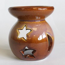 🌙 Moon & Star Ceramic Oil Burner – Elegant Aroma & Wax Melt Warmer ✨
