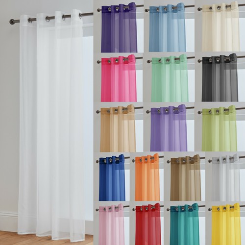 Voile curtains with eyelet - with,