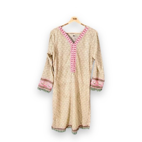 Green floral kurti - green,