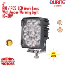 Durite 0-420-08, 4" R10, R65 LED Work Lamp With Amber Warning Light  10-30V