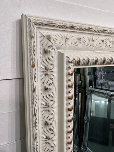Mirror large antique silver - mirror,