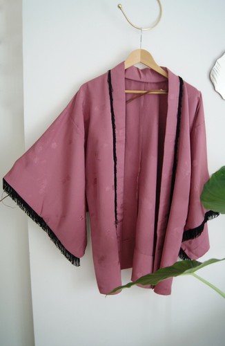 Original dusky pink - pink, fringed