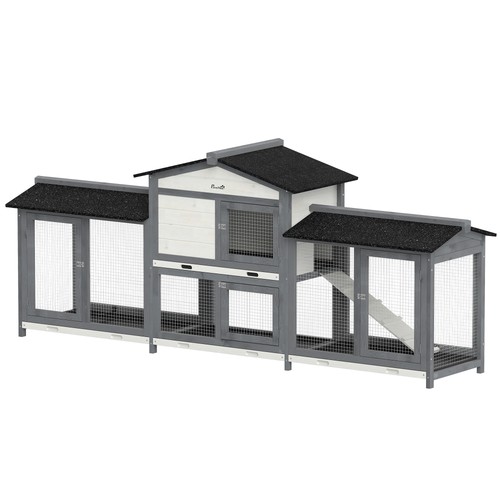 Wooden rabbit hutch - 90.5",