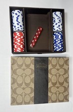 Coach Poker Set Casino Chips Dice - No Cards Chips & Dice Are New