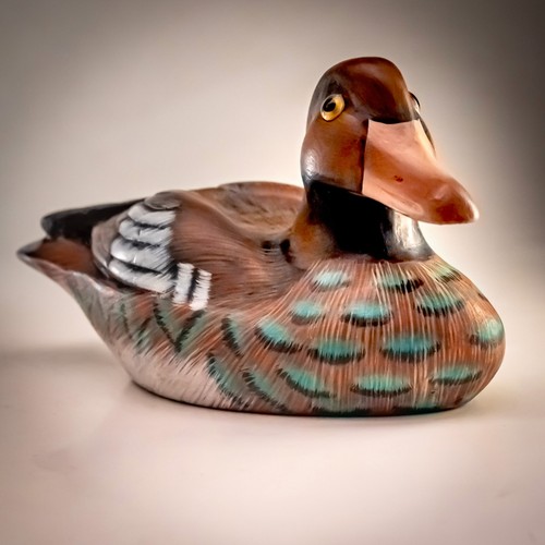Hand painted wooden - hand, mandarin