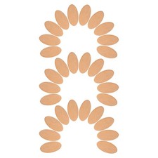  30 PCS Wood Pieces for Crafts Woodcraft Unfinished Oval Shaped Slices