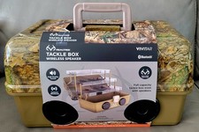 NEW - Realtree Tackle Box with Built-In Bluetooth Wireless Speaker - Fishing BOX