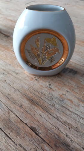 Japanese chokin vase 24k gold - vase,