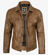Men's Real Leather Trucker