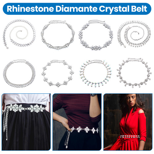 Diamante bridal sash belt - sash,