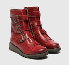 Fly London Women's Red Leather