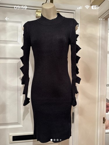 Black elegant evening dress - black,
