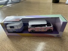 Majorette Adventures VW ID.Buzz & Eriba Caravan, Brand New In Box, 1:64 Scale