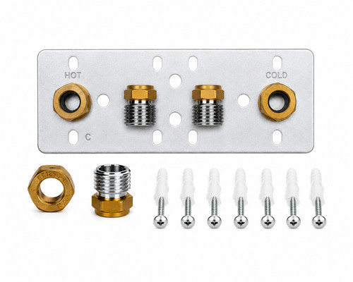 Bar shower fixing plate kit - plate,