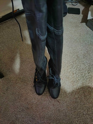River island black over knee - black,