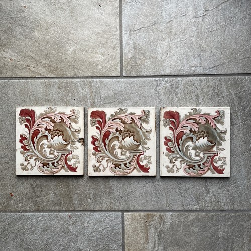 Vintage ceramic tiles floral - 3,