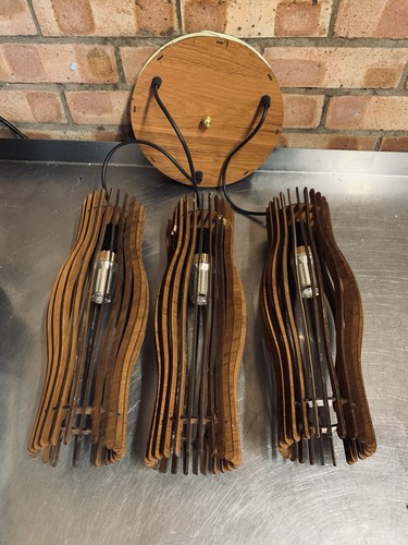 Wooden modern chandelier - wooden,