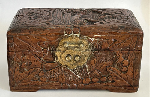 Antique camphor wood - small, box