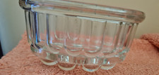 Vintage Clear Glass Oval Shaped Jelly Pudding Moulds Bubble Design