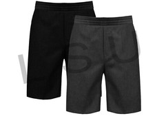 BOYS SCHOOL SHORT ALL AROUND FULL ELASTICATED WAIST PULL-UP  KIDS SCHOOL SHORTS