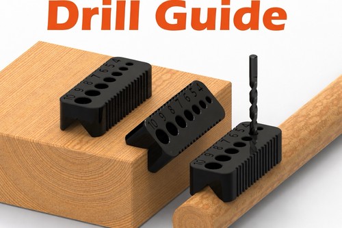 Precision drill guide with - drill,