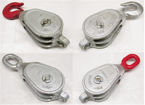 Double sheave lifting - lifting, pulley