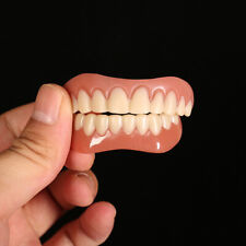 2x Upper & Lower Silicone False Teeth Dental Veneers Dentures False Tooth Smile
