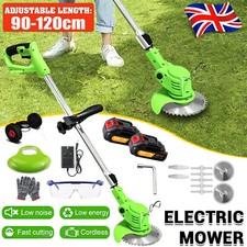Cordless Strimmer Grass Trimmer Cutter Garden Lawn Edger +2 Rechargeable Battery